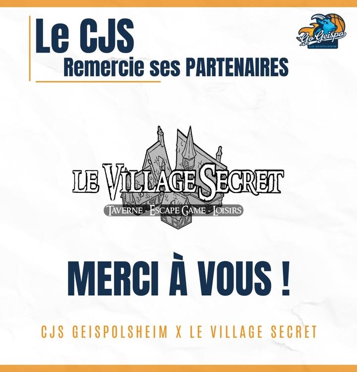 Nouveau partenariat cjs geispolsheim – le village secret ! 🤩 Bischheim