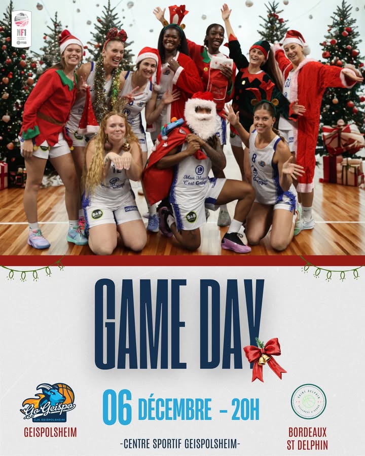 GAMEDAY INDOMPTABLE DECEMBRE | CJS Geispolsheim Match de championnat Geispolshheim – Bordeaux ST-Delphin ! 💙 Sélestat