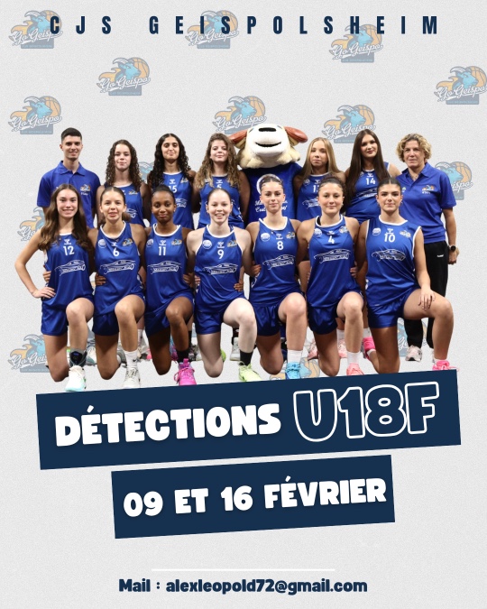 DETECTIONS U18F | CJS Geispolsheim 𝗗𝗘́𝗧𝗘𝗖𝗧𝗜𝗢𝗡𝗦 𝗨𝟭𝟴𝗙 – 𝟬𝟵 𝗘𝗧 𝟭𝟲 𝗙𝗘́𝗩𝗥𝗜𝗘𝗥 𝗗𝗘 𝟭𝟵𝗛𝟬𝟬 𝗔̀ 𝟮𝟬𝗛𝟯𝟬 ! 💙 Illkirch-Graffenstaden 0