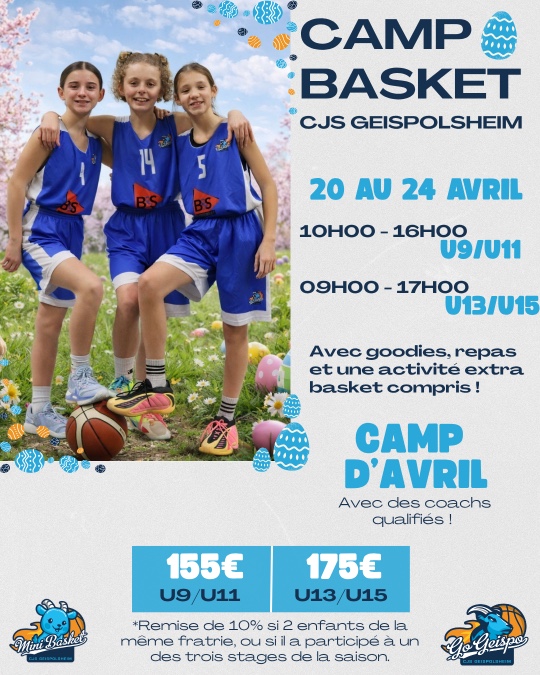 𝗖𝗔𝗠𝗣 𝗕𝗔𝗦𝗞𝗘𝗧 𝗖𝗝𝗦 𝗚𝗘𝗜𝗦𝗣𝗢𝗟𝗦𝗛𝗘𝗜𝗠 – 𝗔𝗩𝗥𝗜𝗟 ! 🤩 Lingolsheim