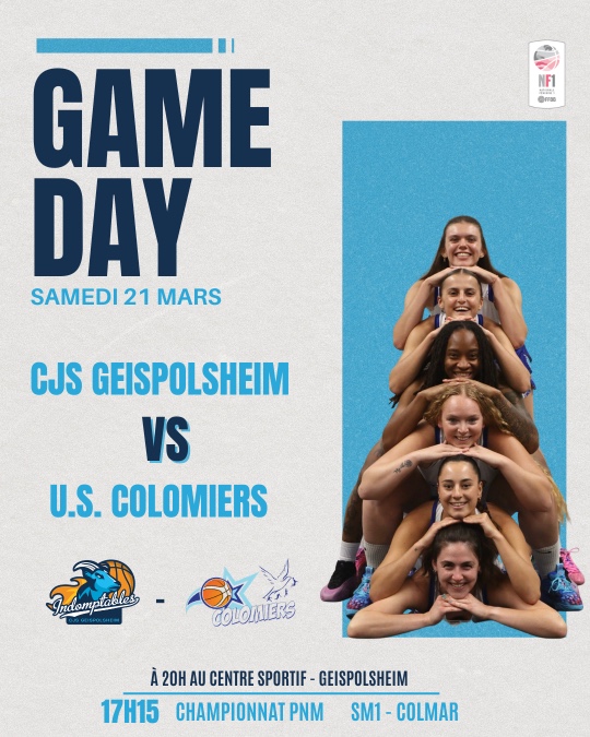 𝗠𝗔𝗧𝗖𝗛 𝗗𝗘 𝗖𝗛𝗔𝗠𝗣𝗜𝗢𝗡𝗡𝗔𝗧 𝗚𝗘𝗜𝗦𝗣𝗢𝗟𝗦𝗛𝗘𝗜𝗠 – 𝗨.𝗦. 𝗖𝗢𝗟𝗢𝗠𝗜𝗘𝗥𝗦 𝗕𝗔𝗦𝗞𝗘𝗧 ! 💙 Illkirch-Graffenstaden